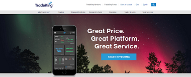 TradeKing Services Home page